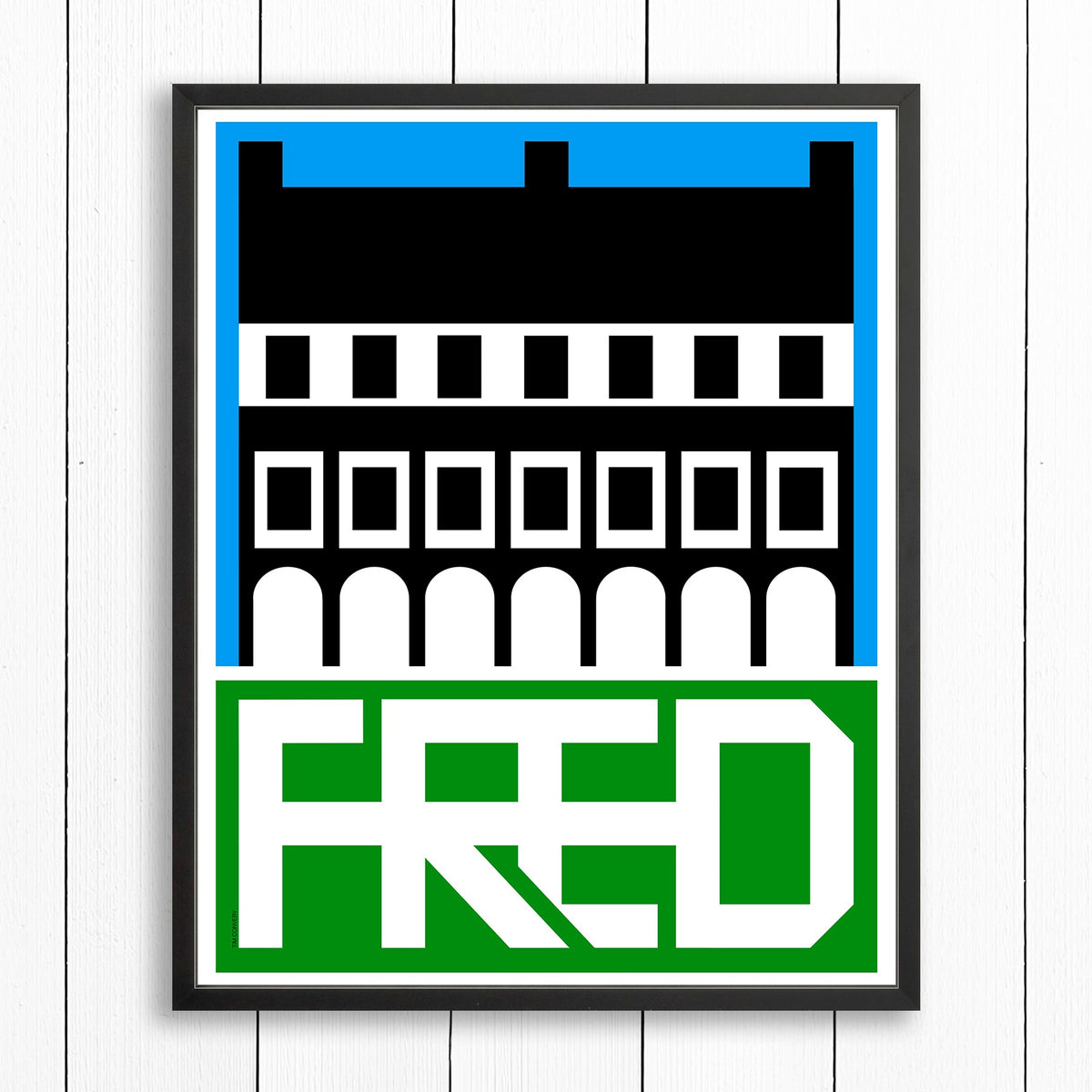 FREDERICTON NB / PRINT COLOR / 24X30 / BLACK Artwork