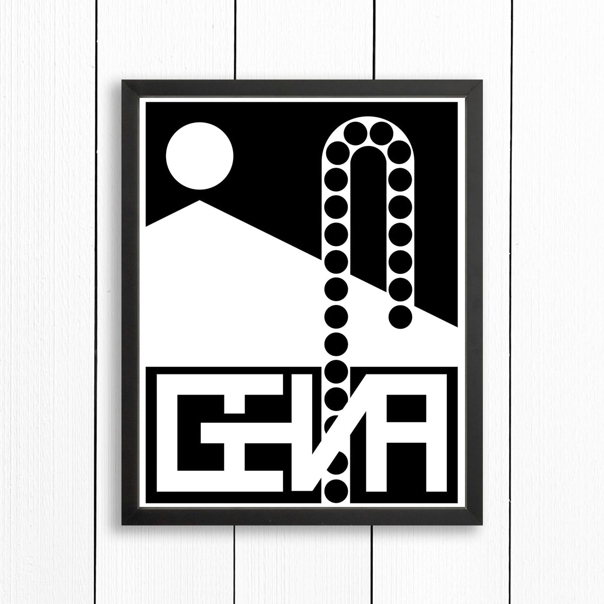 Geneva / Print Black + White 16X20 Artwork