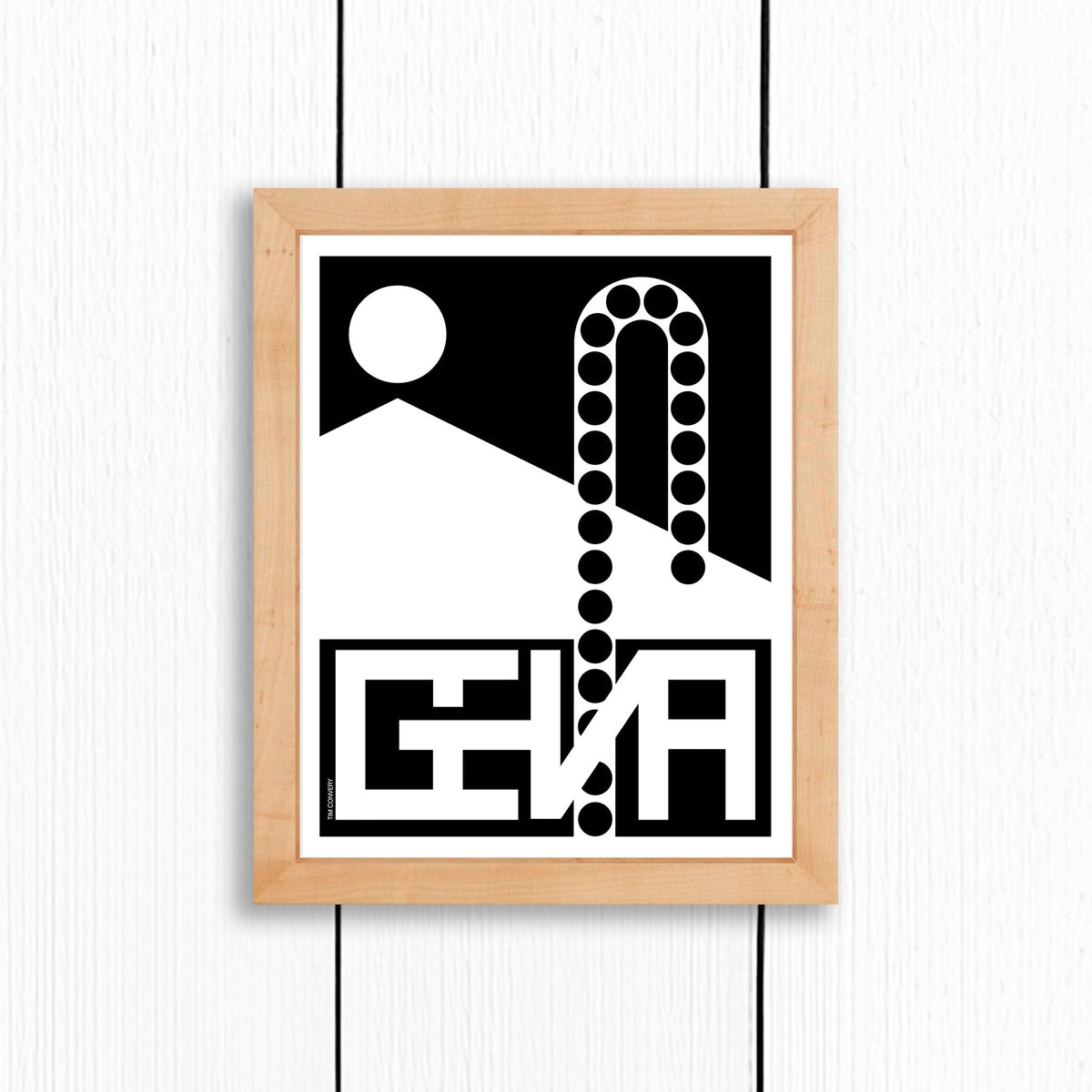 Geneva / Print Black + White 8X10 Natural Artwork
