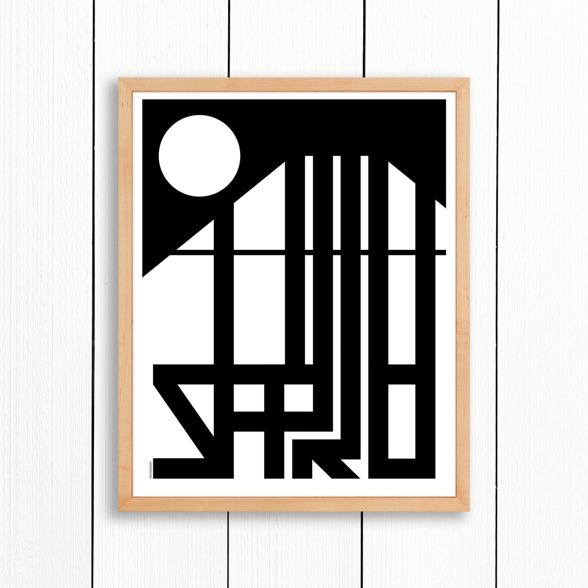 Sapporo / Print Black + White 16X20 Natural Artwork