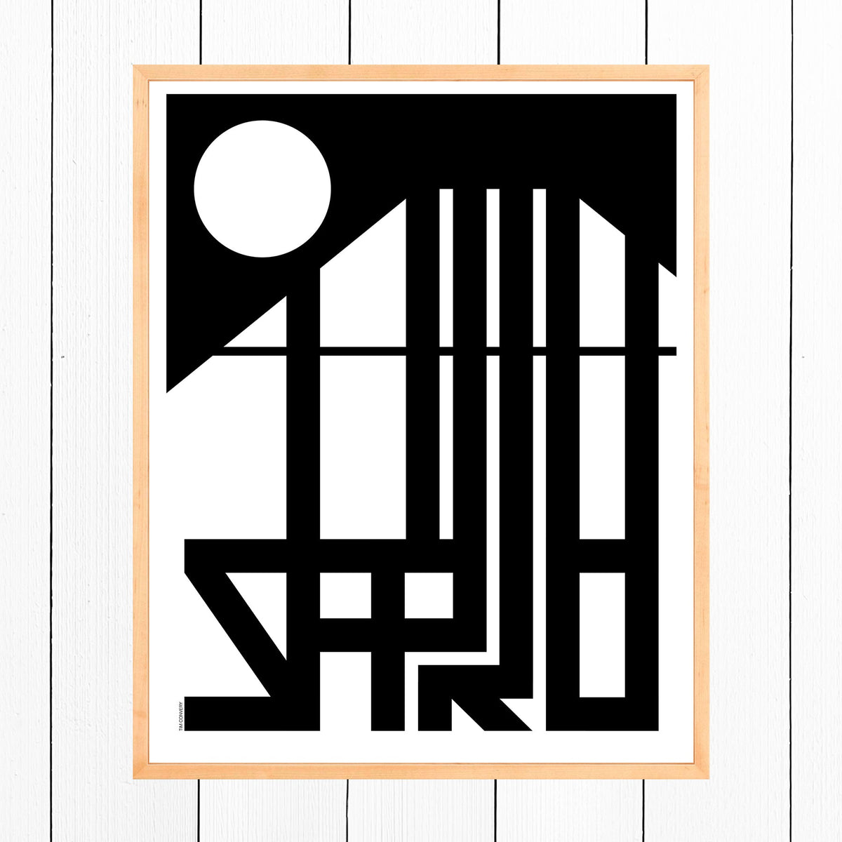 Sapporo / Print Black + White 24X30 Natural Artwork