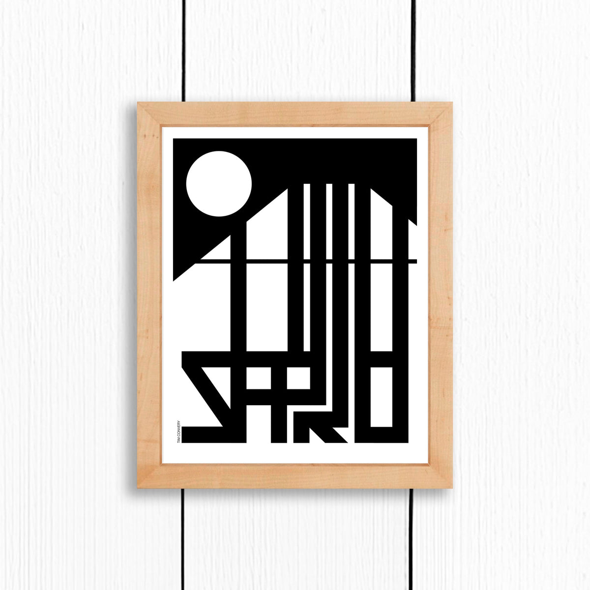 Sapporo / Print Black + White 8X10 Natural Artwork