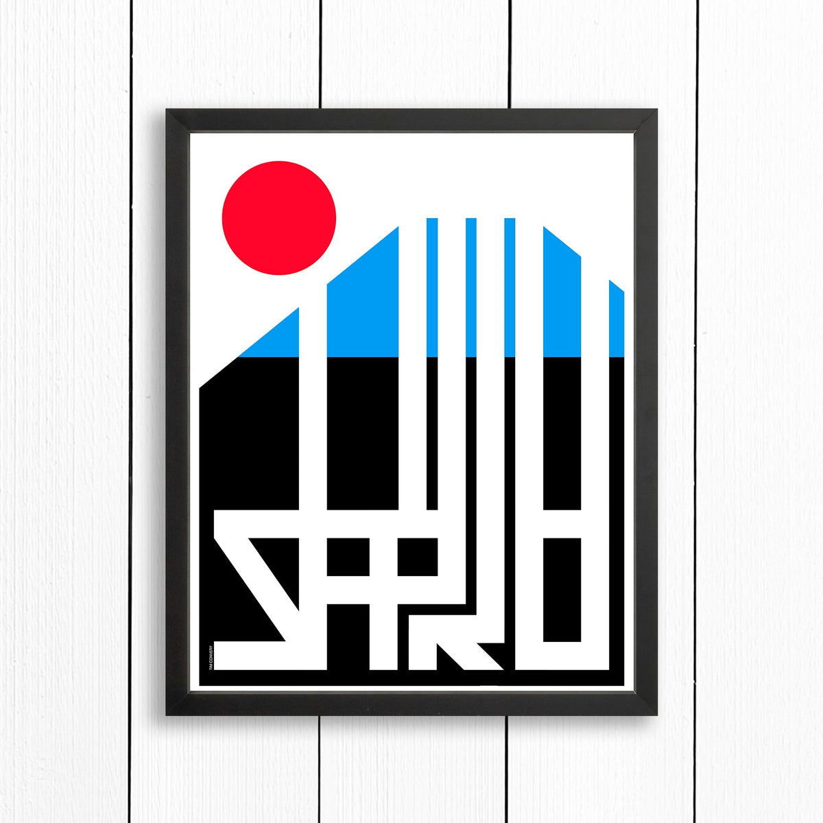 Sapporo / Print Color 16X20 Black Artwork