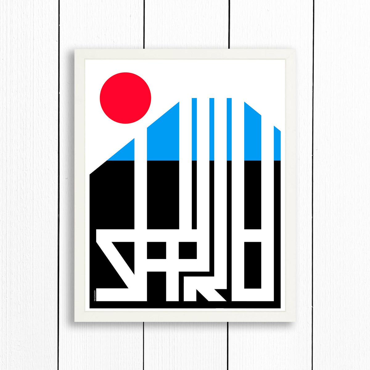 Sapporo / Print Color 16X20 White Artwork