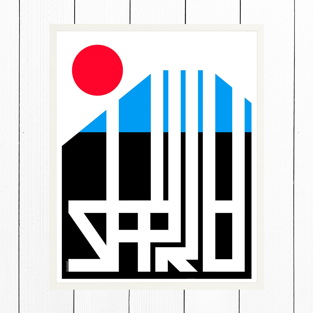 Sapporo / Print Color 24X30 White Artwork