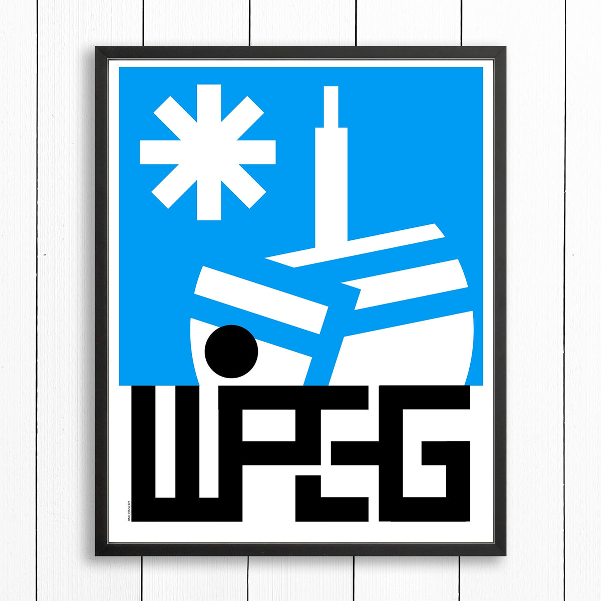 WINNIPEG MB / PRINT COLOR / 24X30 / BLACK Artwork