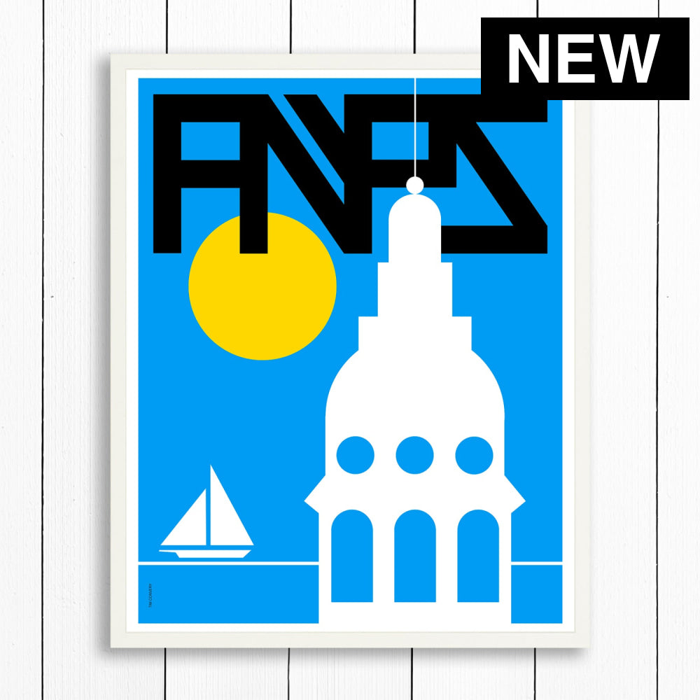 ANNAPOLIS / PRINT COLOR / 24X30 / WHITE Artwork