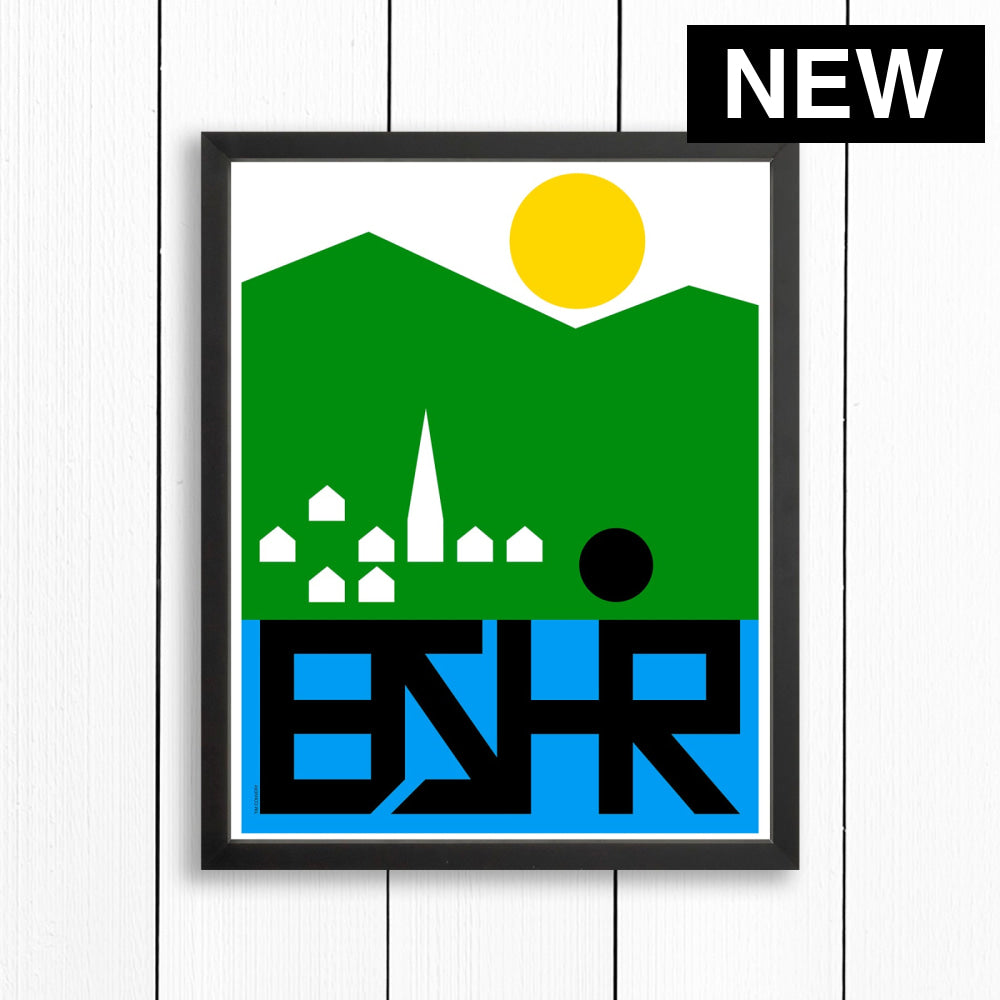 BERKSHIRES / PRINT COLOR / 16X20 / BLACK Artwork