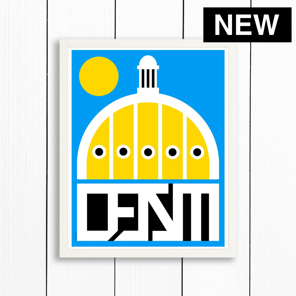 DES MOINES / PRINT COLOR / 16X20 / WHITE Artwork