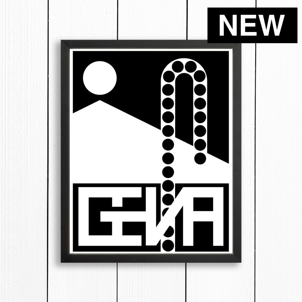 Geneva / Print Black + White 16X20 Artwork