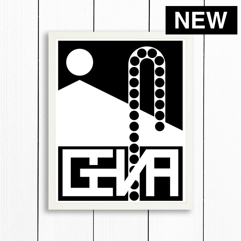 Geneva / Print Black + White 16X20 Artwork