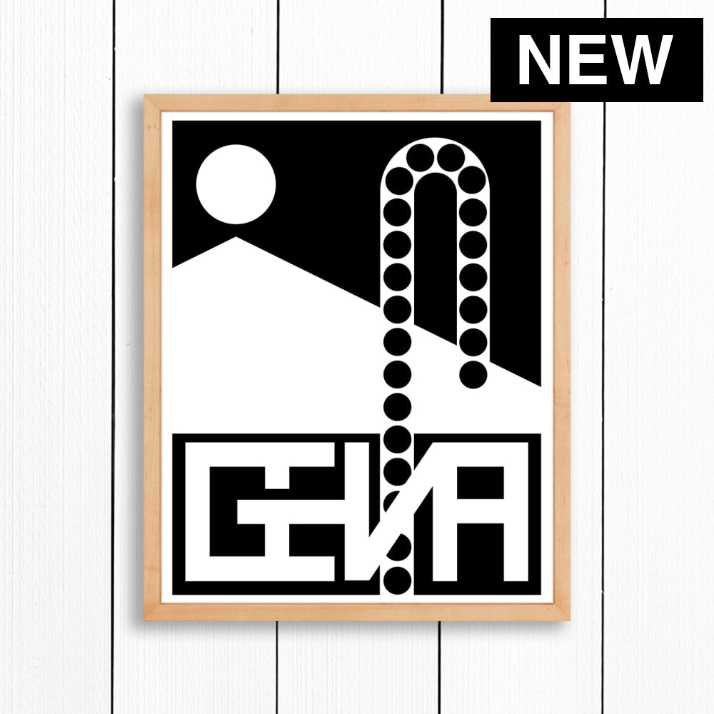 Geneva / Print Black + White 16X20 Natural Artwork