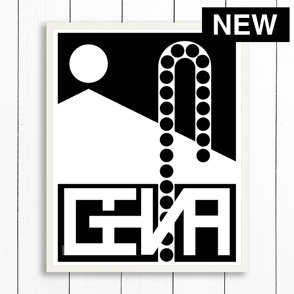 Geneva / Print Black + White 24X30 Artwork