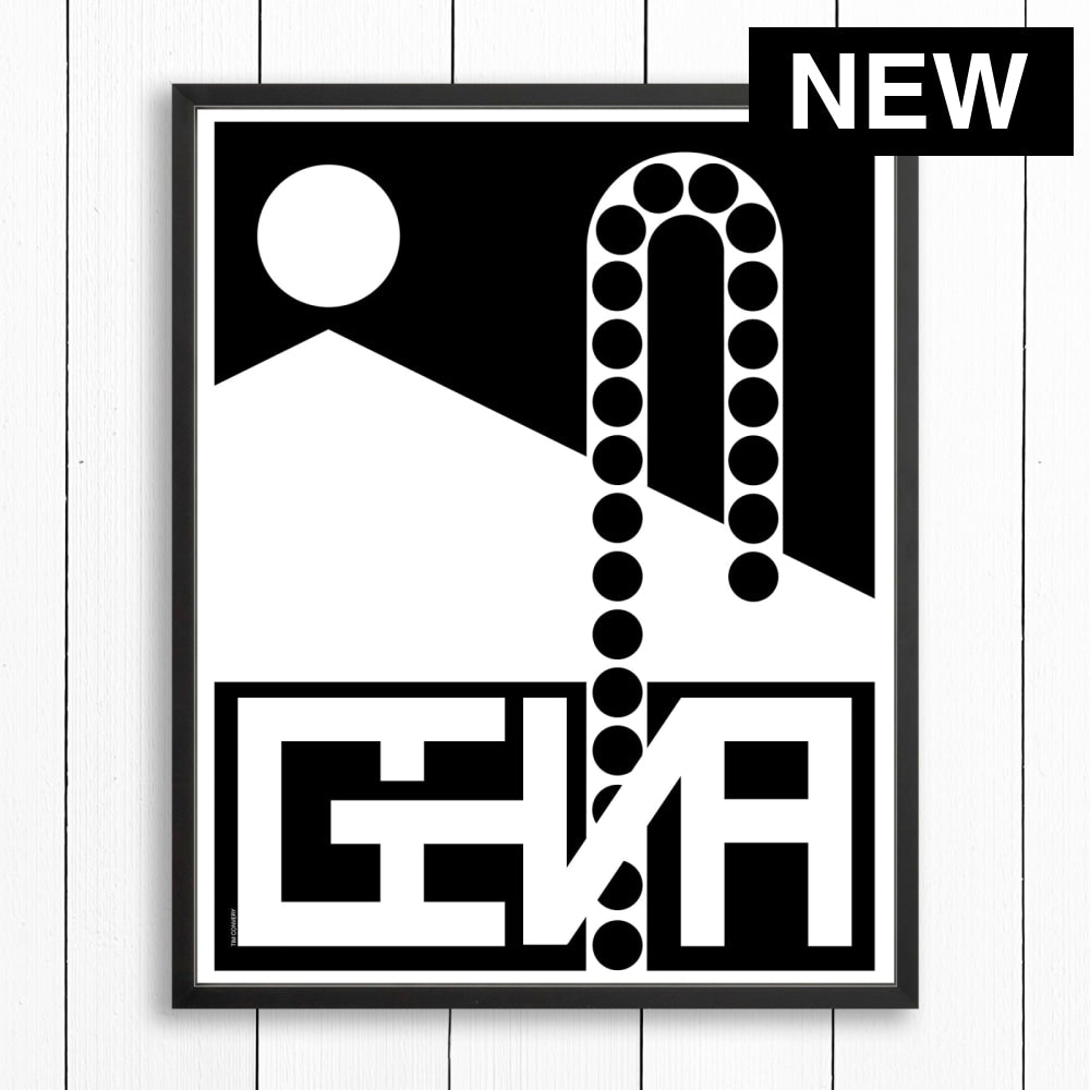Geneva / Print Black + White 24X30 Artwork