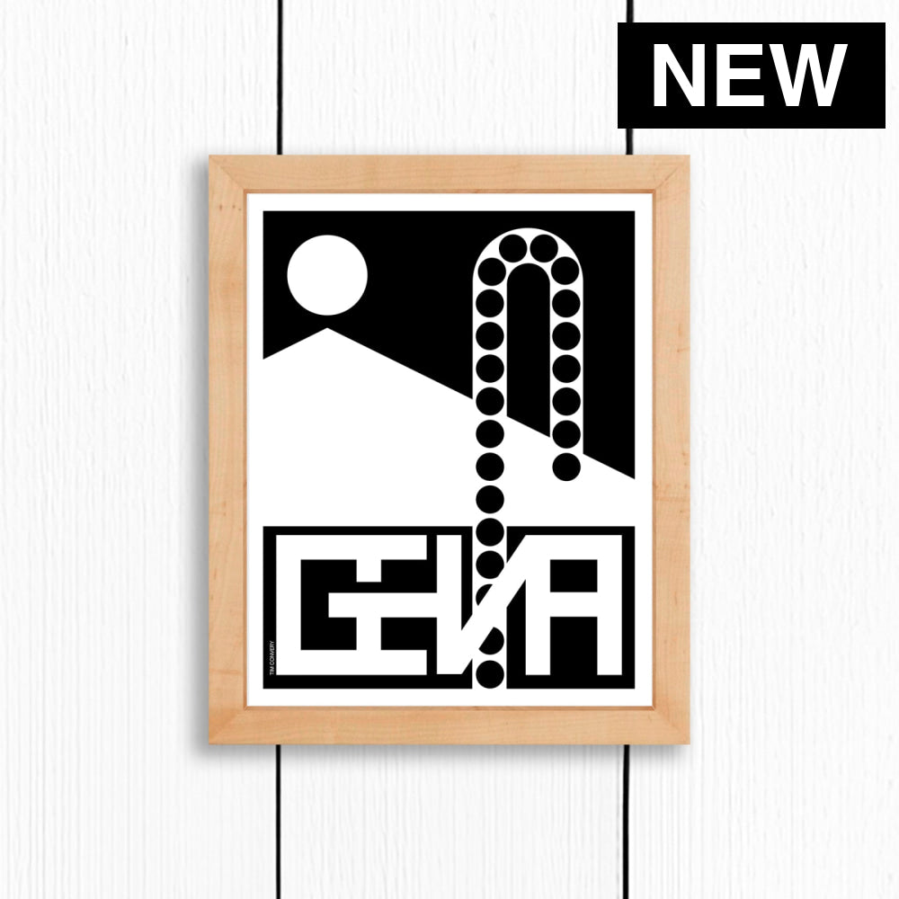 Geneva / Print Black + White 8X10 Natural Artwork