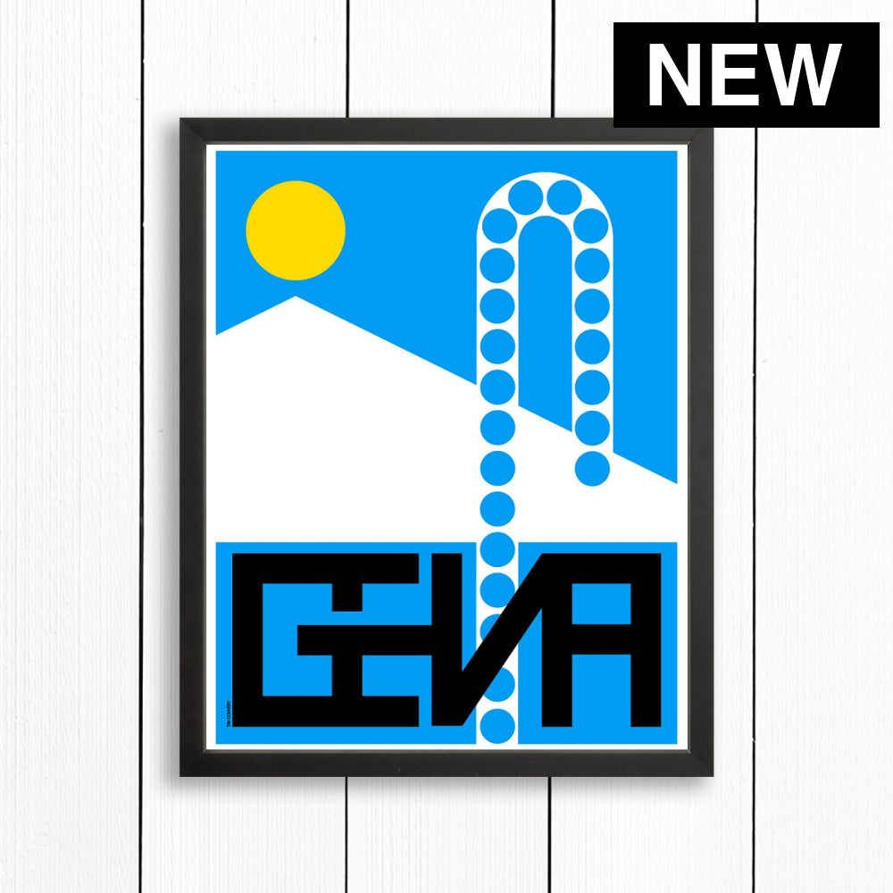 Geneva / Print Color 16X20 Black Artwork