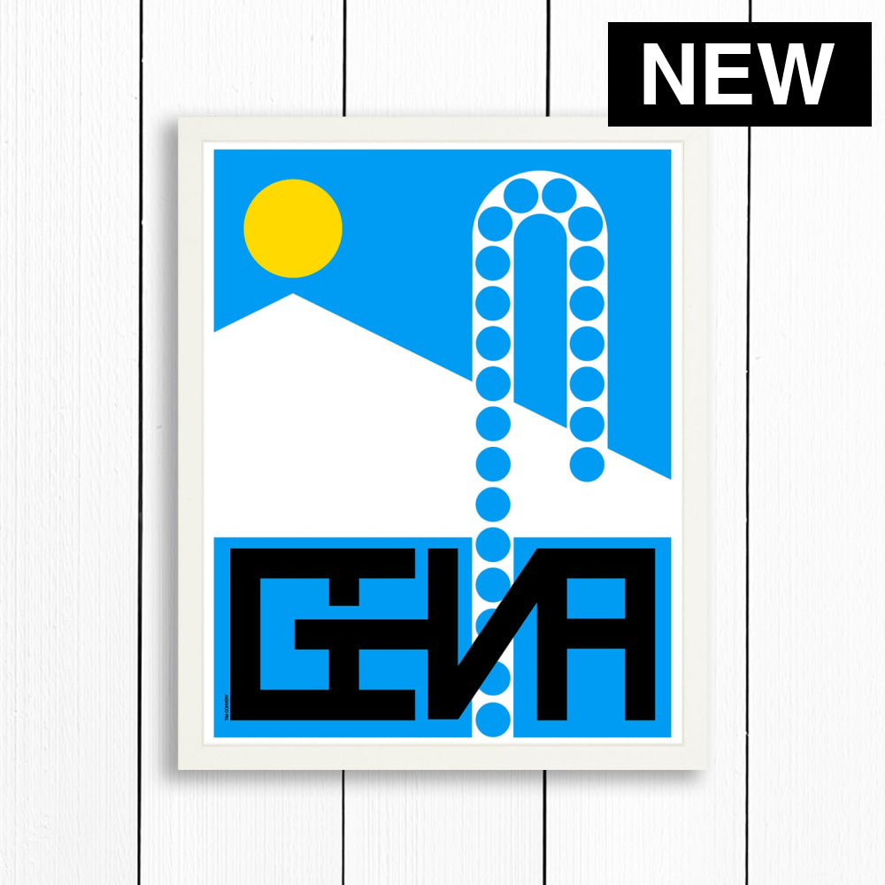 Geneva / Print Color 16X20 White Artwork