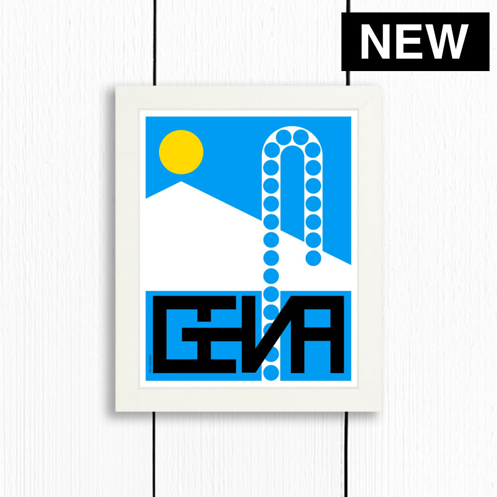 Geneva / Print Color 8X10 White Artwork