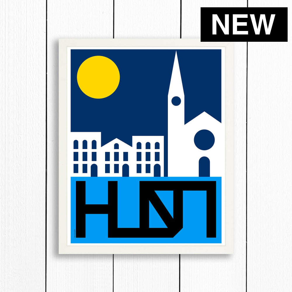 HUDSON NY / PRINT COLOR / 16X20 / WHITE Artwork