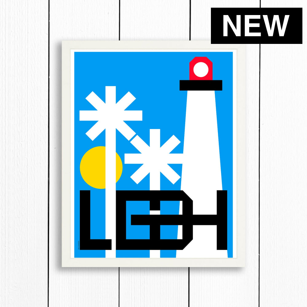 LONG BEACH / PRINT COLOR / 16X20 / WHITE Artwork