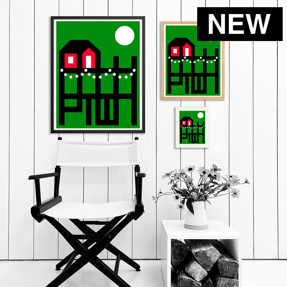 PTOWN / WHARF HOLIDAY GREEN / PRINT Artwork