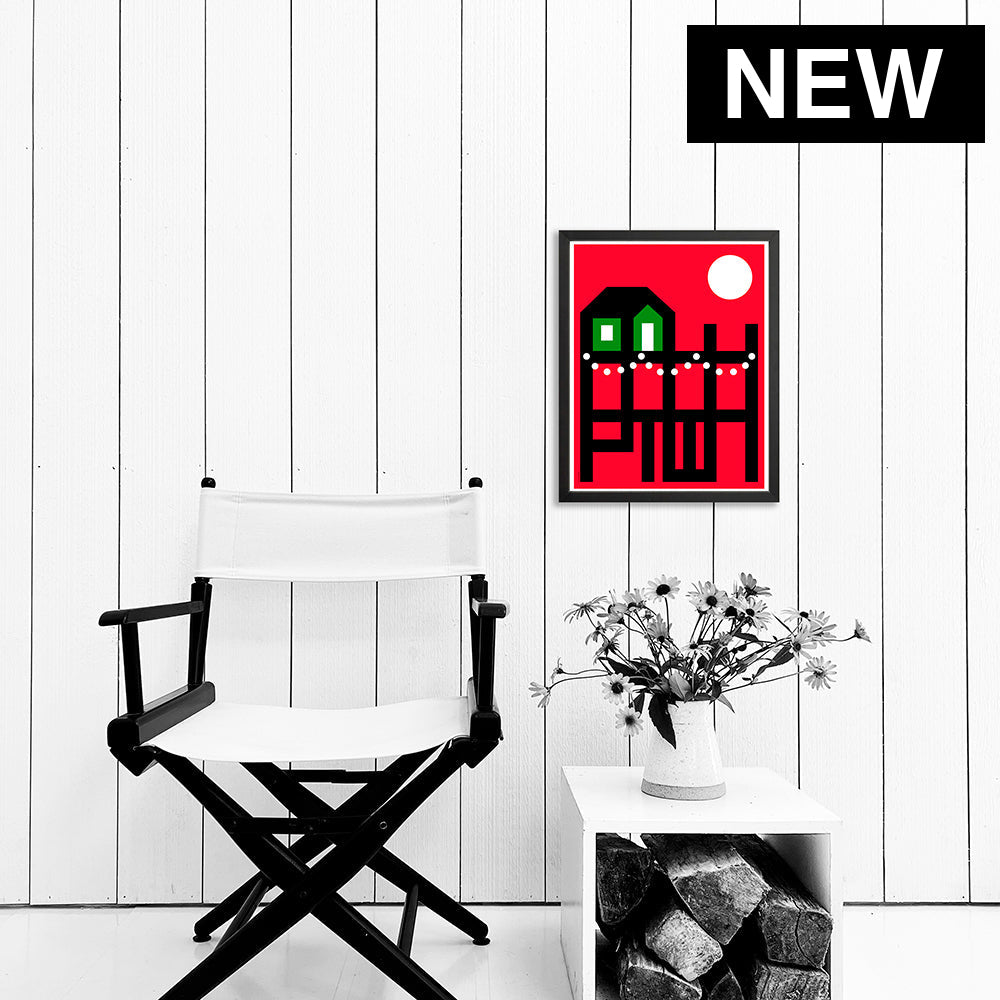 PTOWN / WHARF HOLIDAY RED / PRINT Artwork