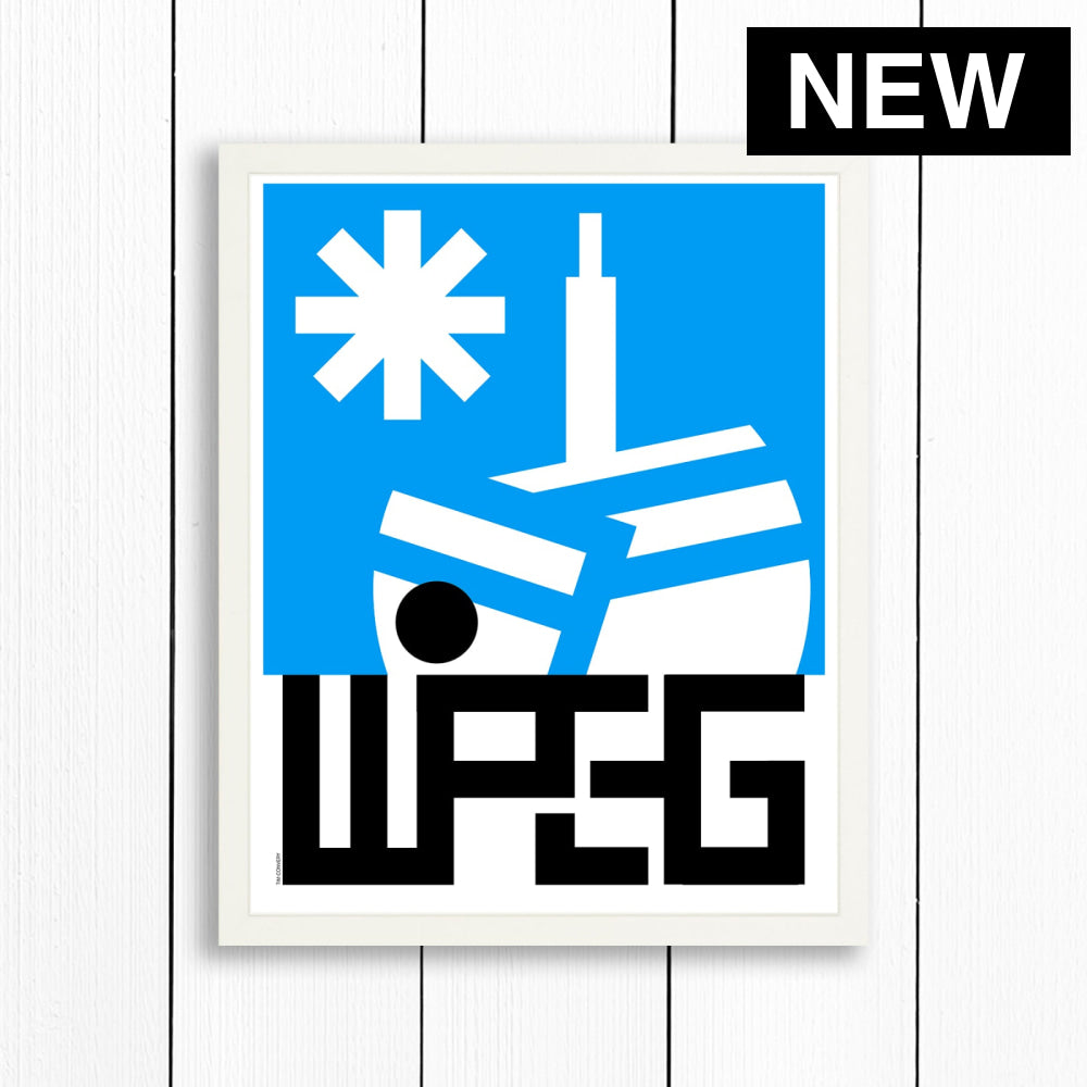WINNIPEG MB / PRINT COLOR / 16X20 / WHITE Artwork