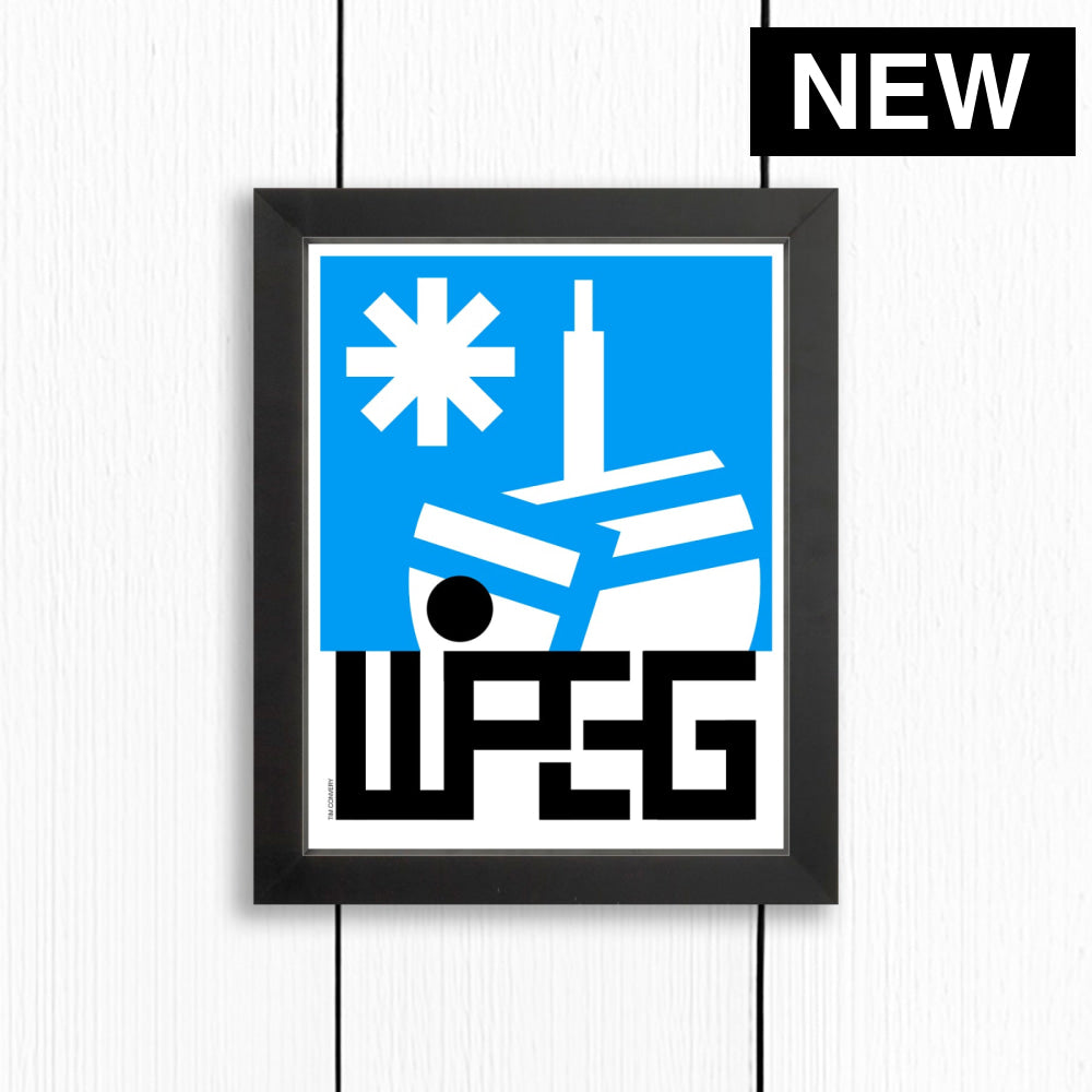 WINNIPEG MB / PRINT COLOR / 8X10 / BLACK Artwork