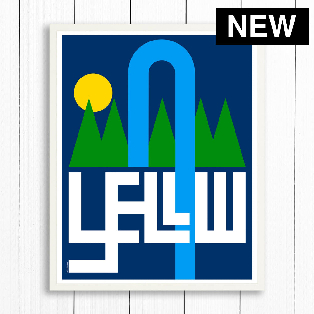 YELLOWSTONE / PRINT COLOR / 24X30 / WHITE Artwork