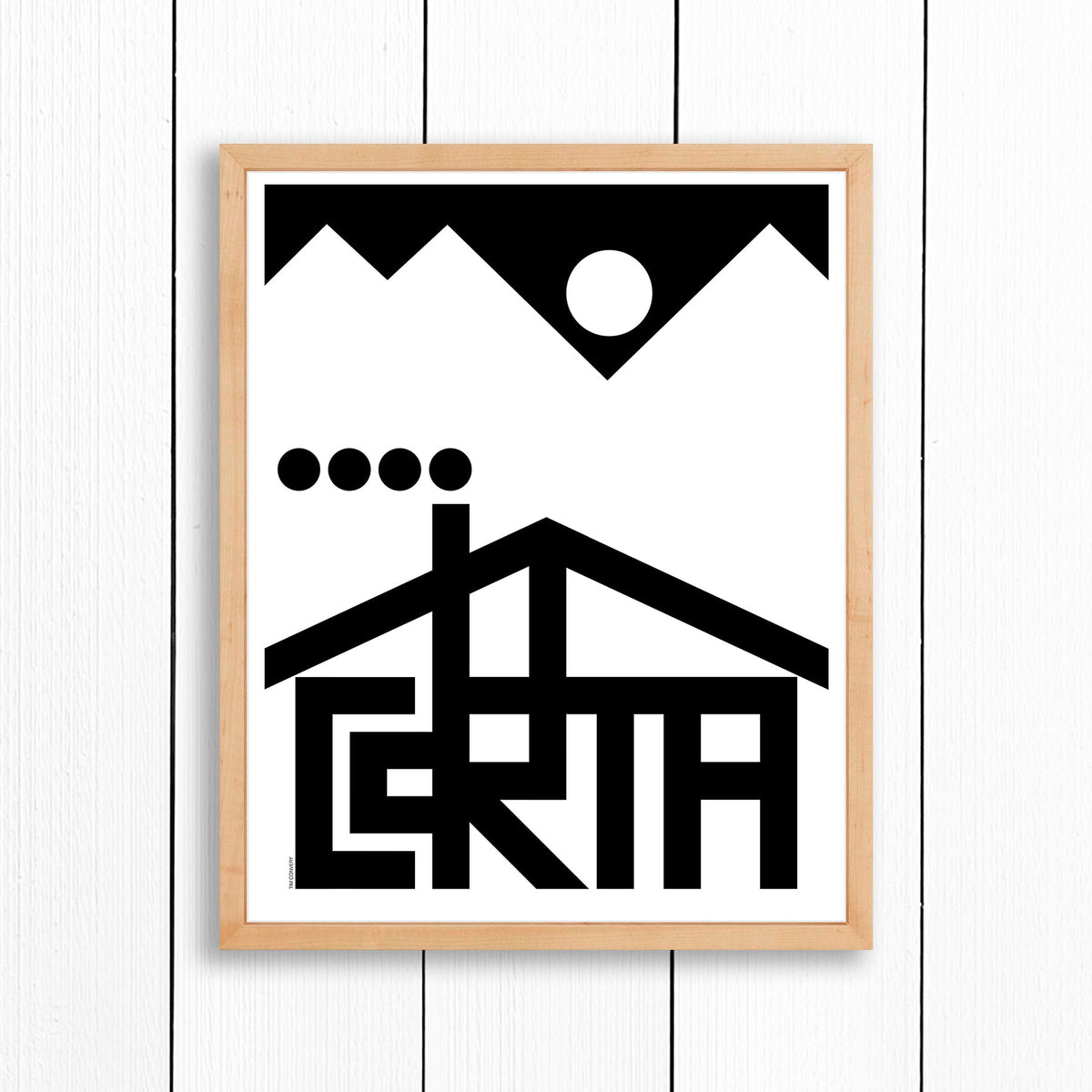 Cortina / Print Black + White 16X20 Natural Artwork