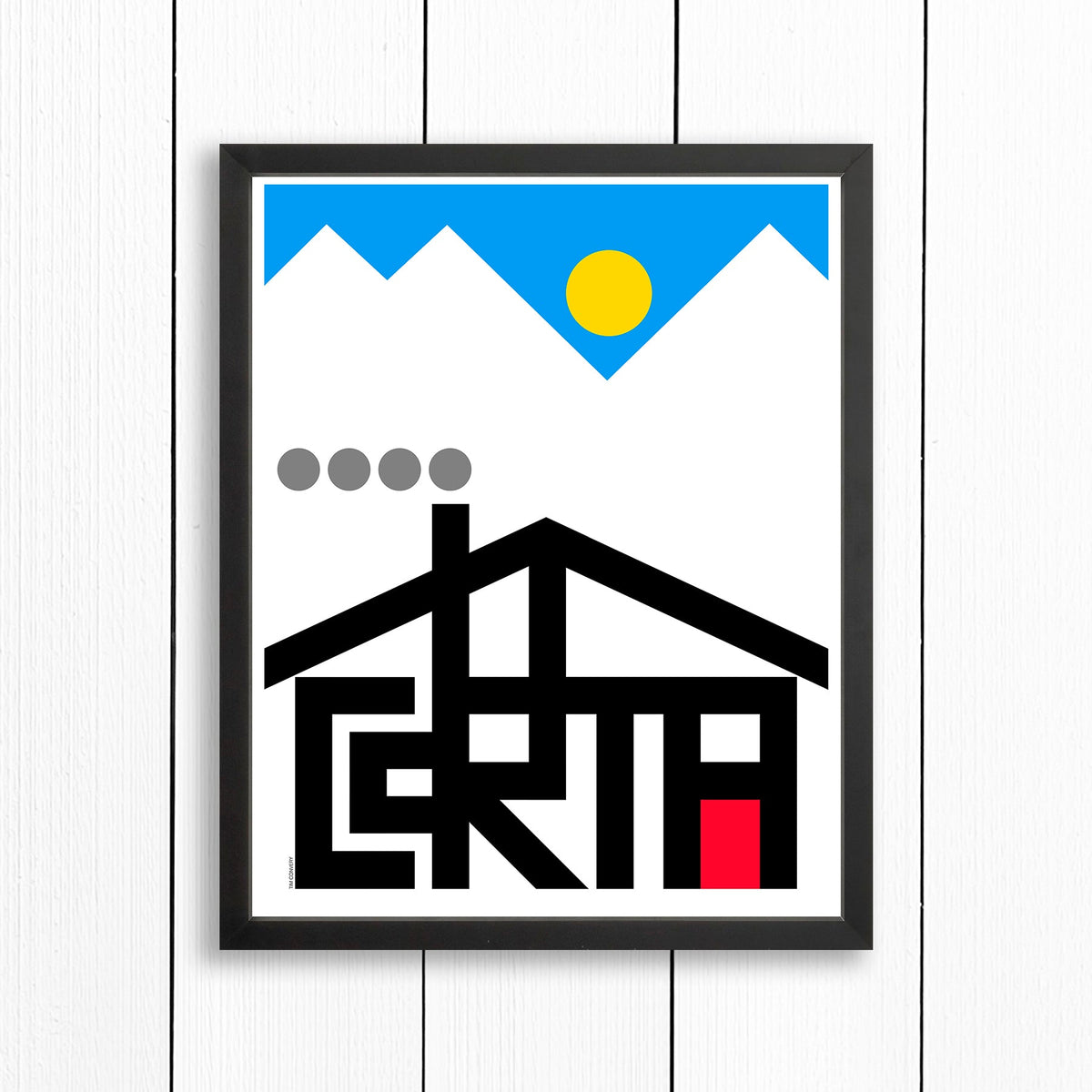 Cortina / Print Color 16X20 Black Artwork