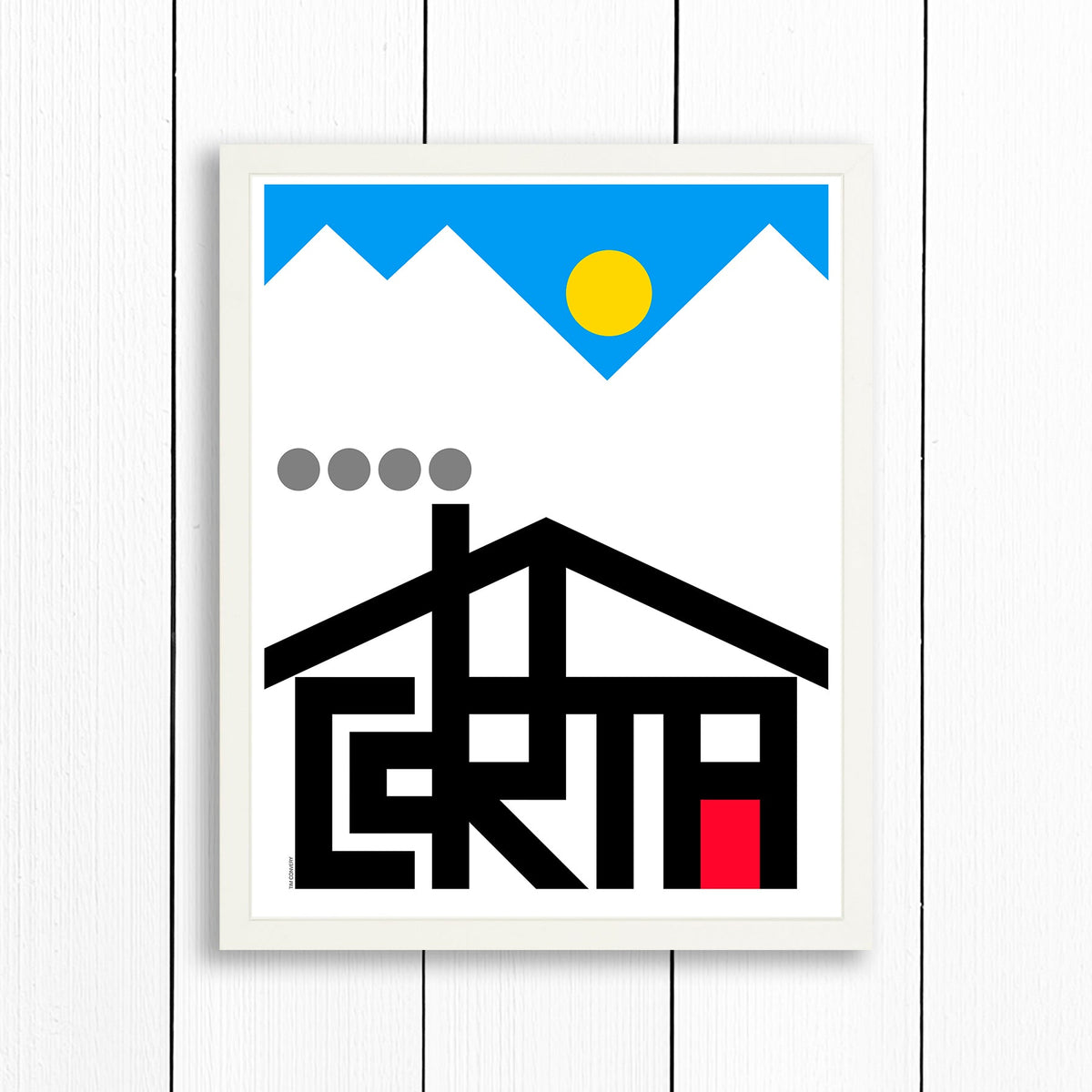 Cortina / Print Color 16X20 White Artwork