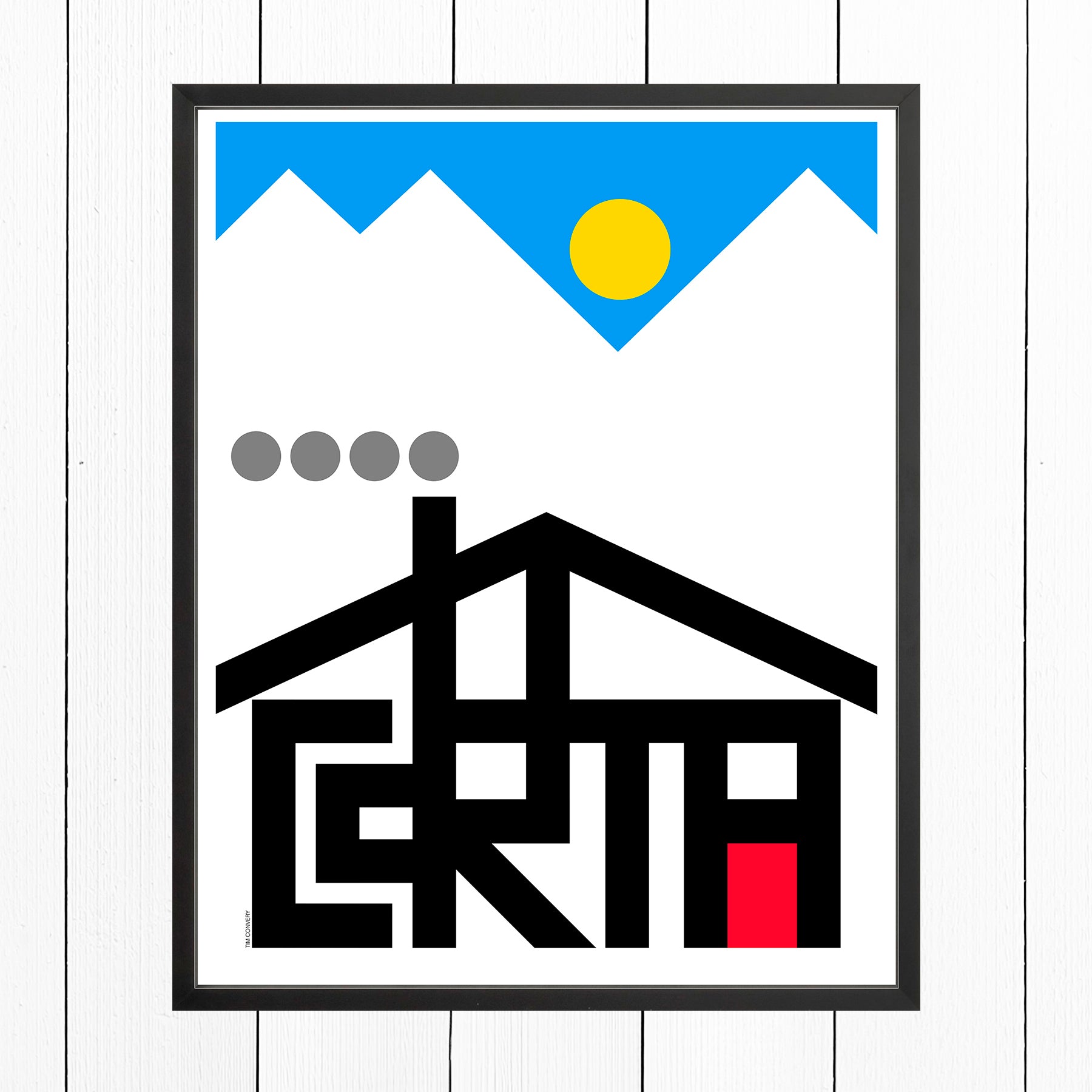 Cortina / Print Color 24X30 Black Artwork
