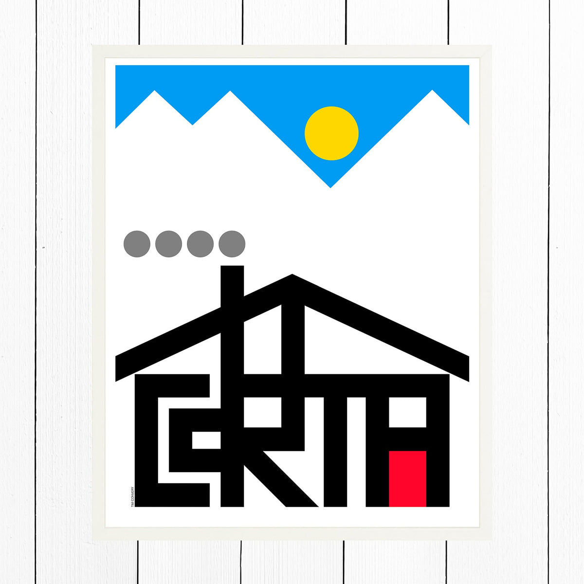 Cortina / Print Color 24X30 White Artwork