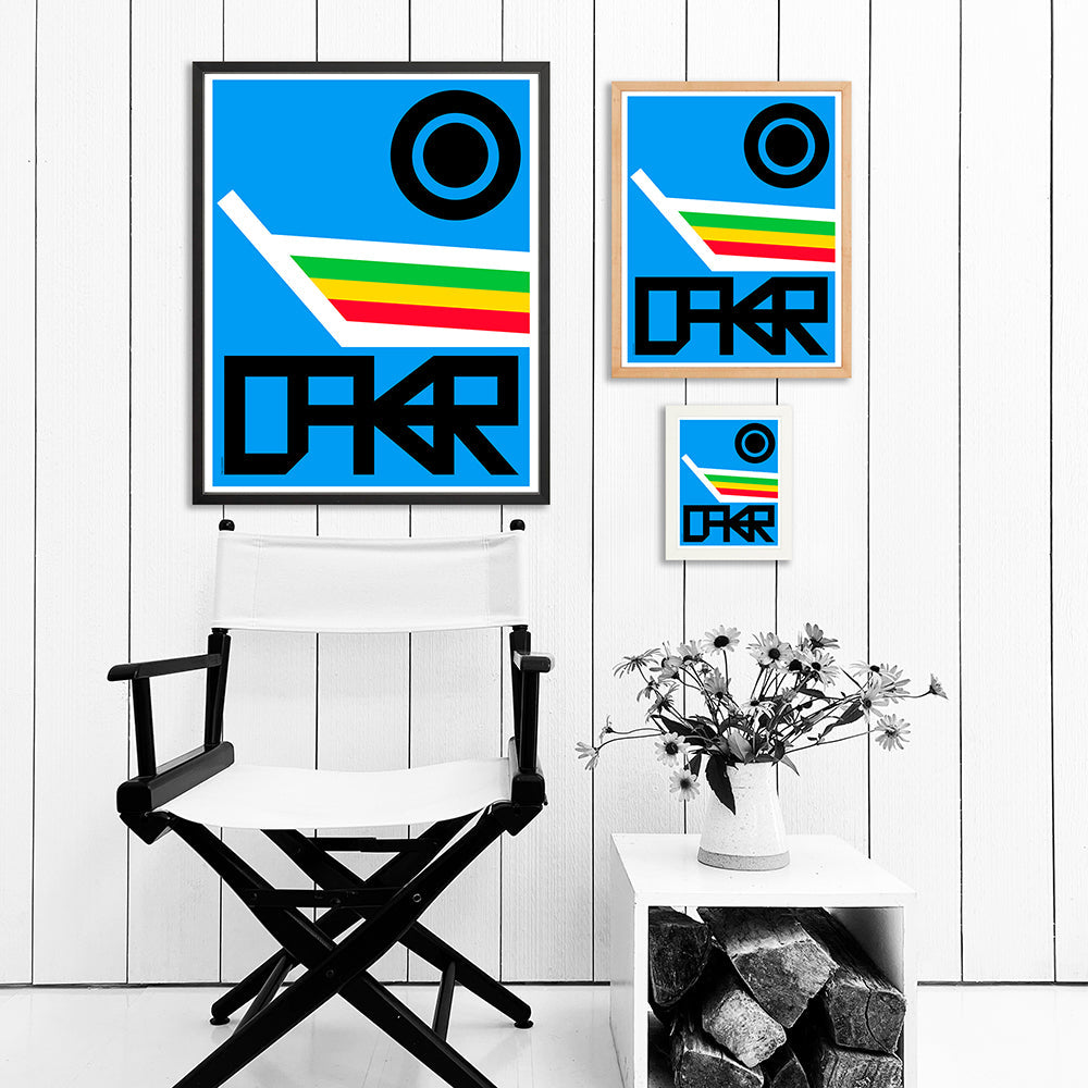 Dakar / Print Color 24X30 Black Artwork