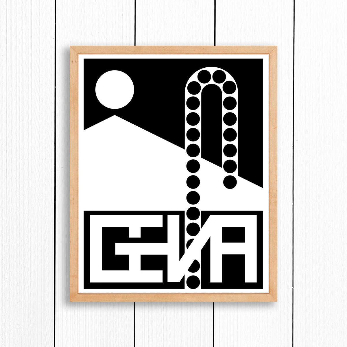 Geneva / Print Black + White 16X20 Natural Artwork