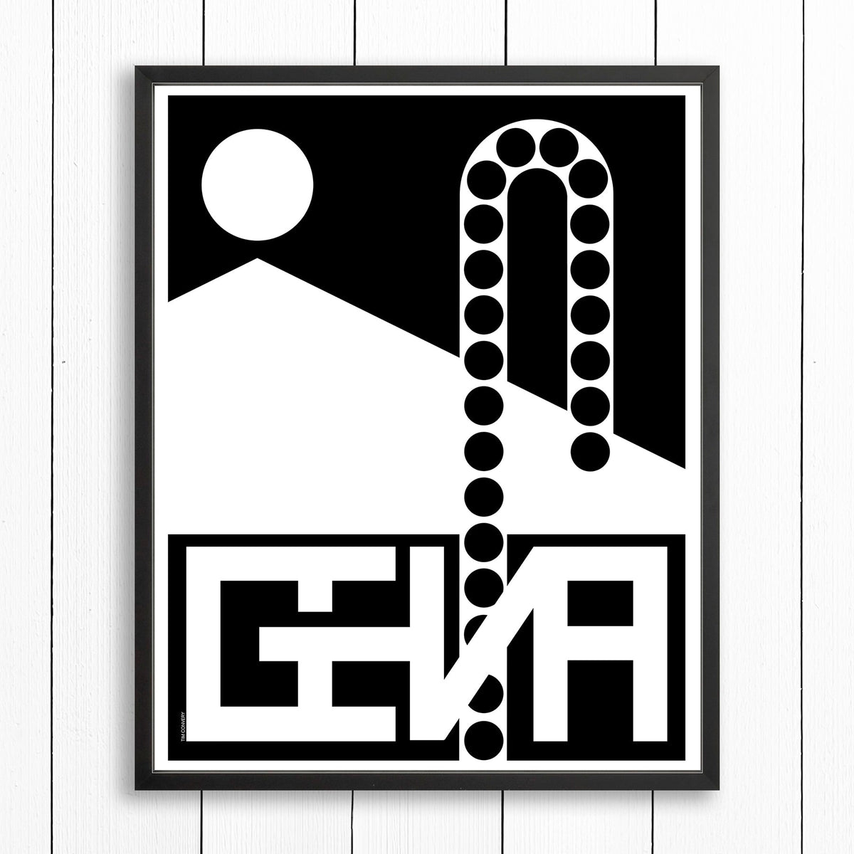Geneva / Print Black + White 24X30 Artwork