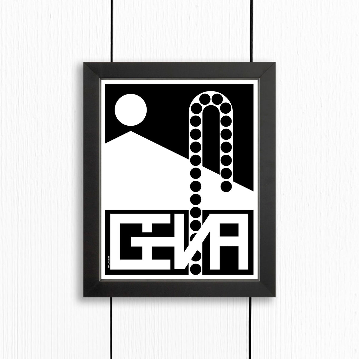 Geneva / Print Black + White 8X10 Artwork
