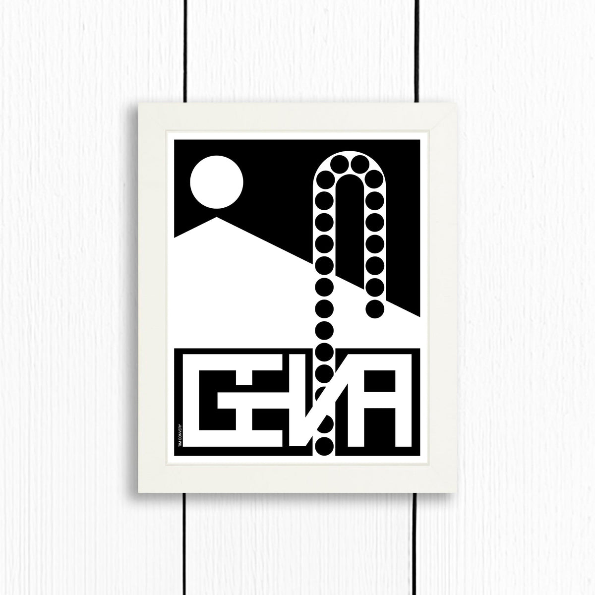 Geneva / Print Black + White 8X10 Artwork