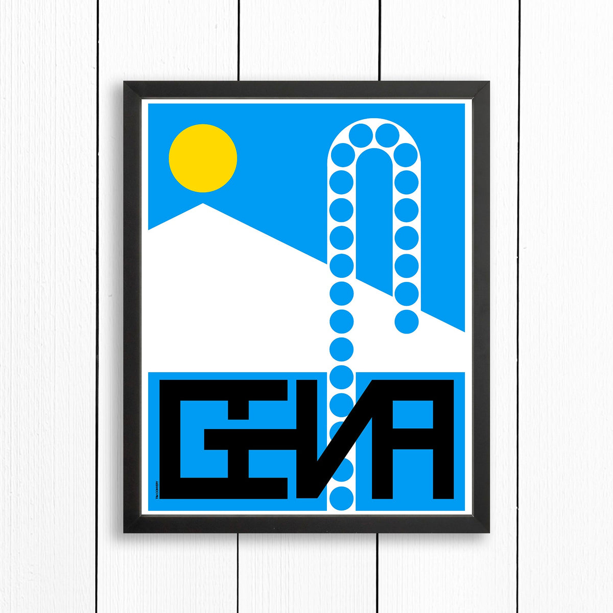 Geneva / Print Color 16X20 Black Artwork