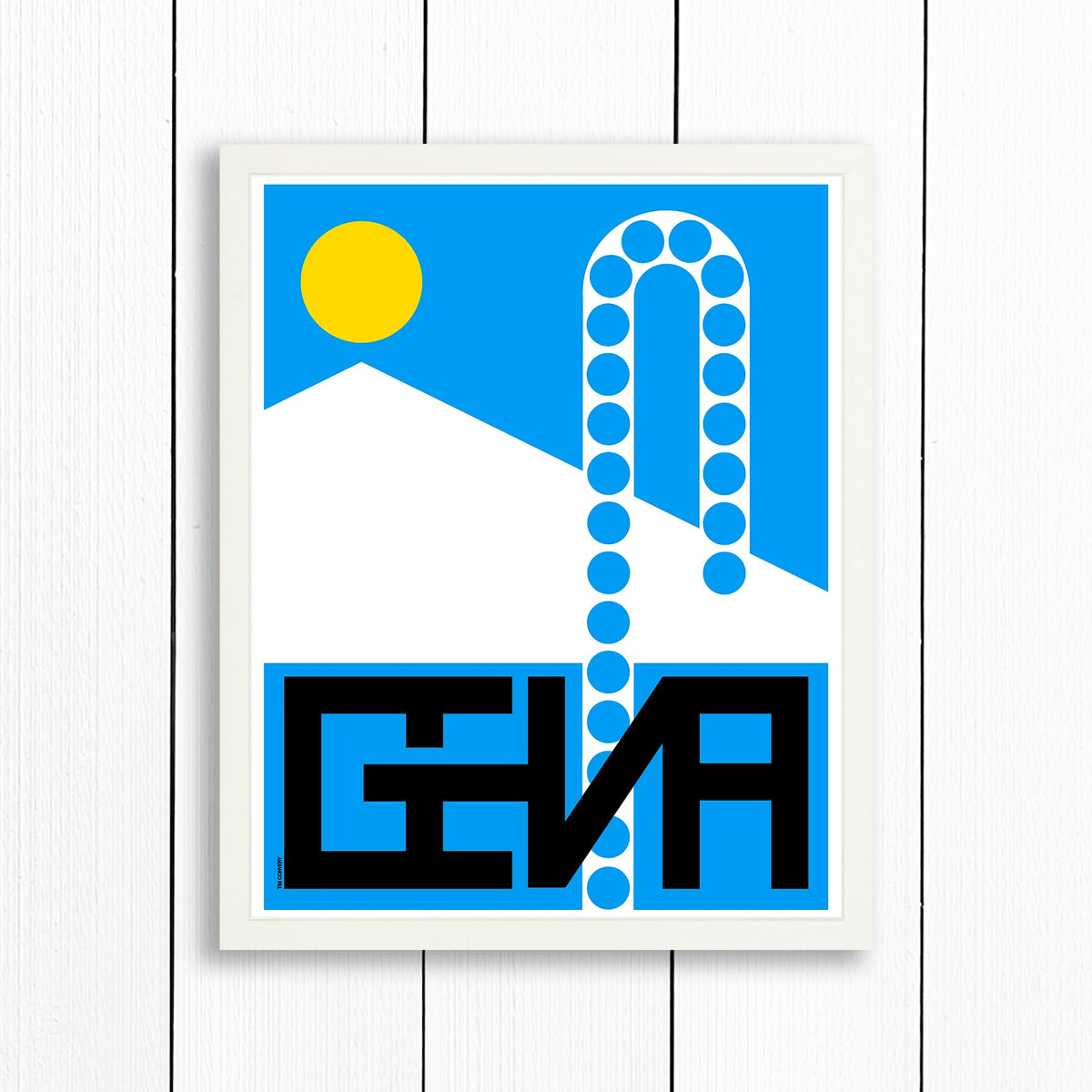 Geneva / Print Color 16X20 White Artwork