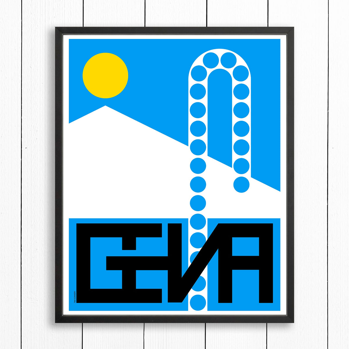 Geneva / Print Color 24X30 Black Artwork