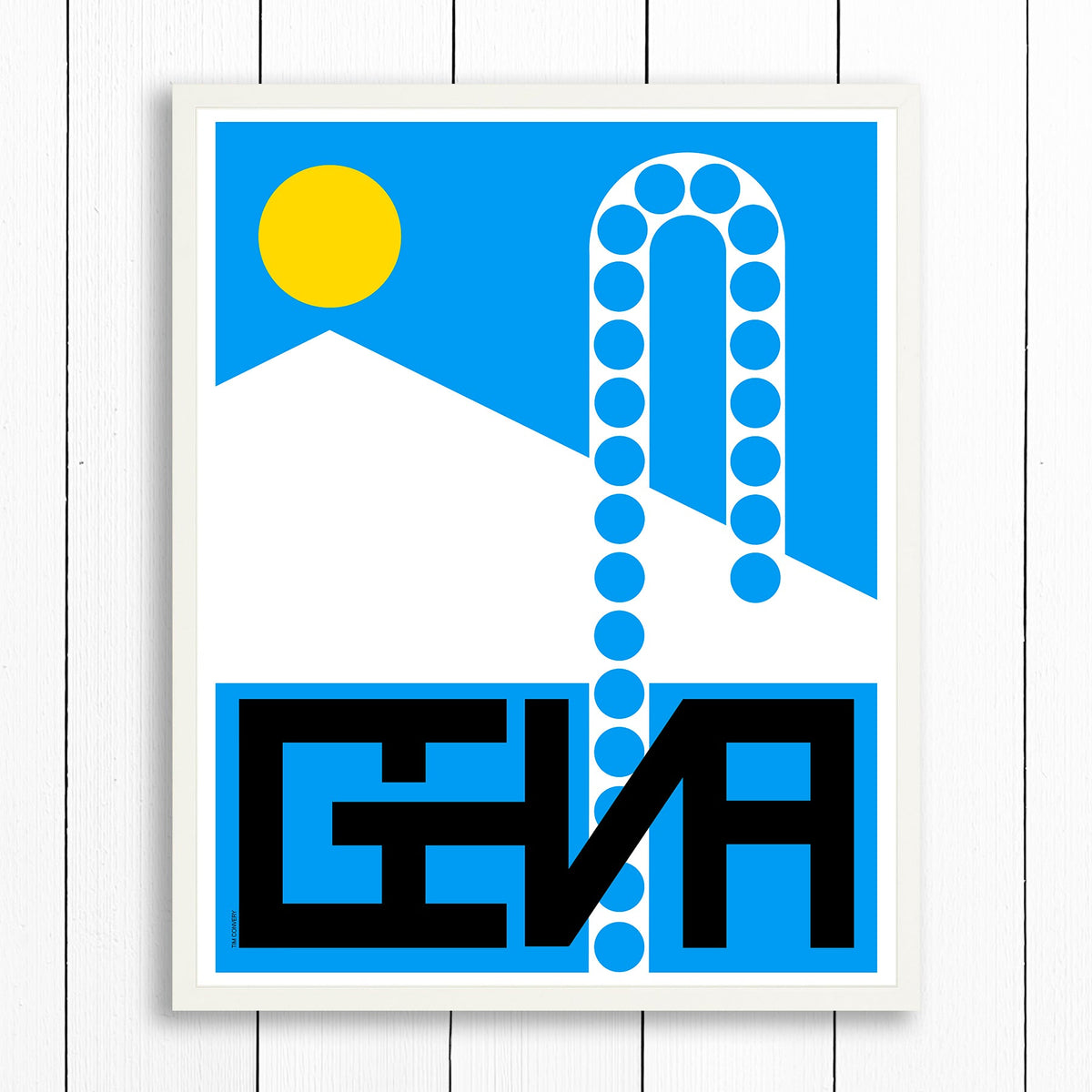 Geneva / Print Color 24X30 White Artwork