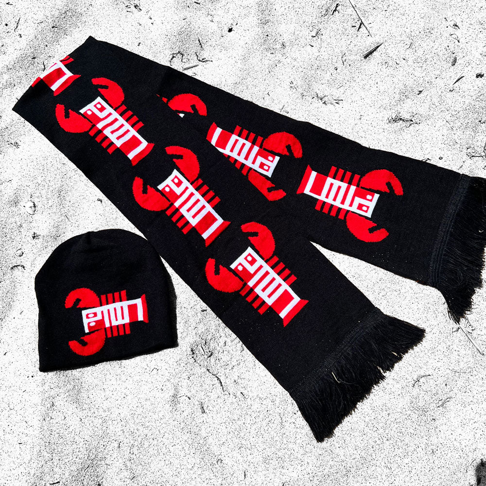 PTOWN / SCARF + HAT COMBO / LOBSTER / BLACK