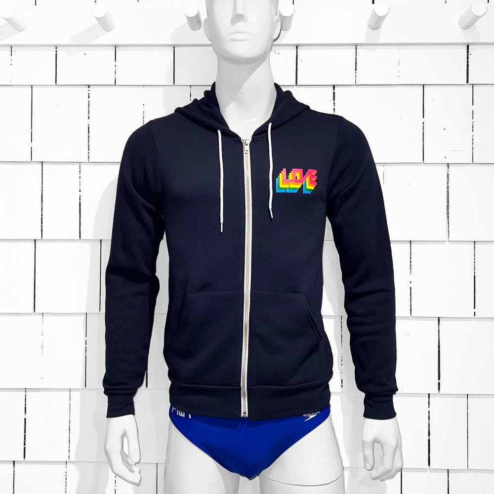 LOVE / HDZ / NAVY - Pullover Hoodie