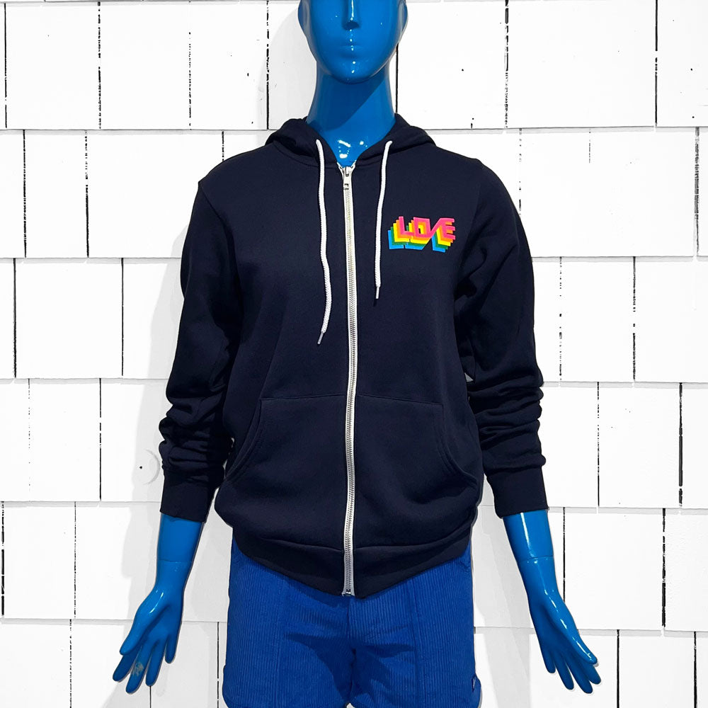 LOVE / HDZ / NAVY - Pullover Hoodie