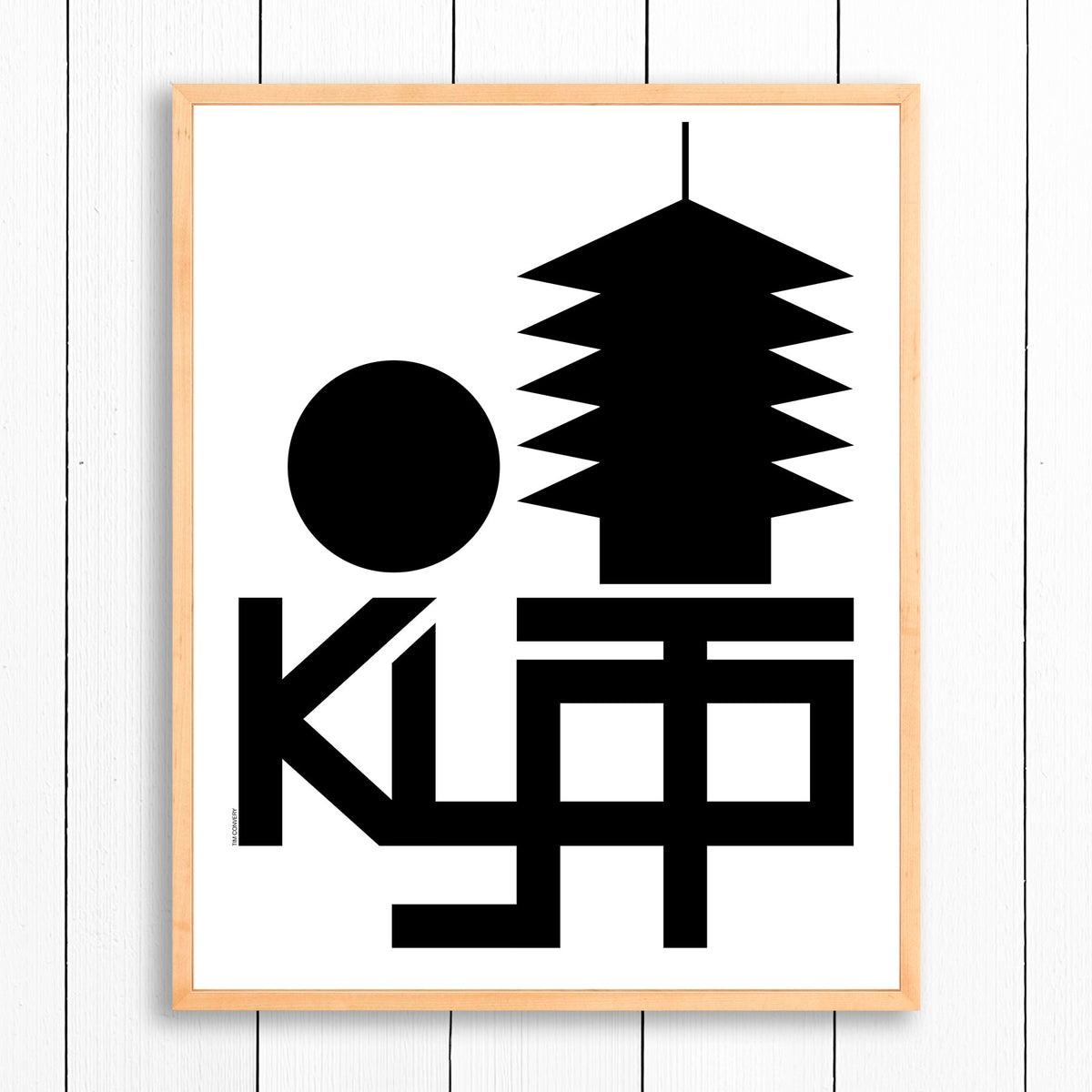 Kyoto / Print Black + White 24X30 Natural Artwork