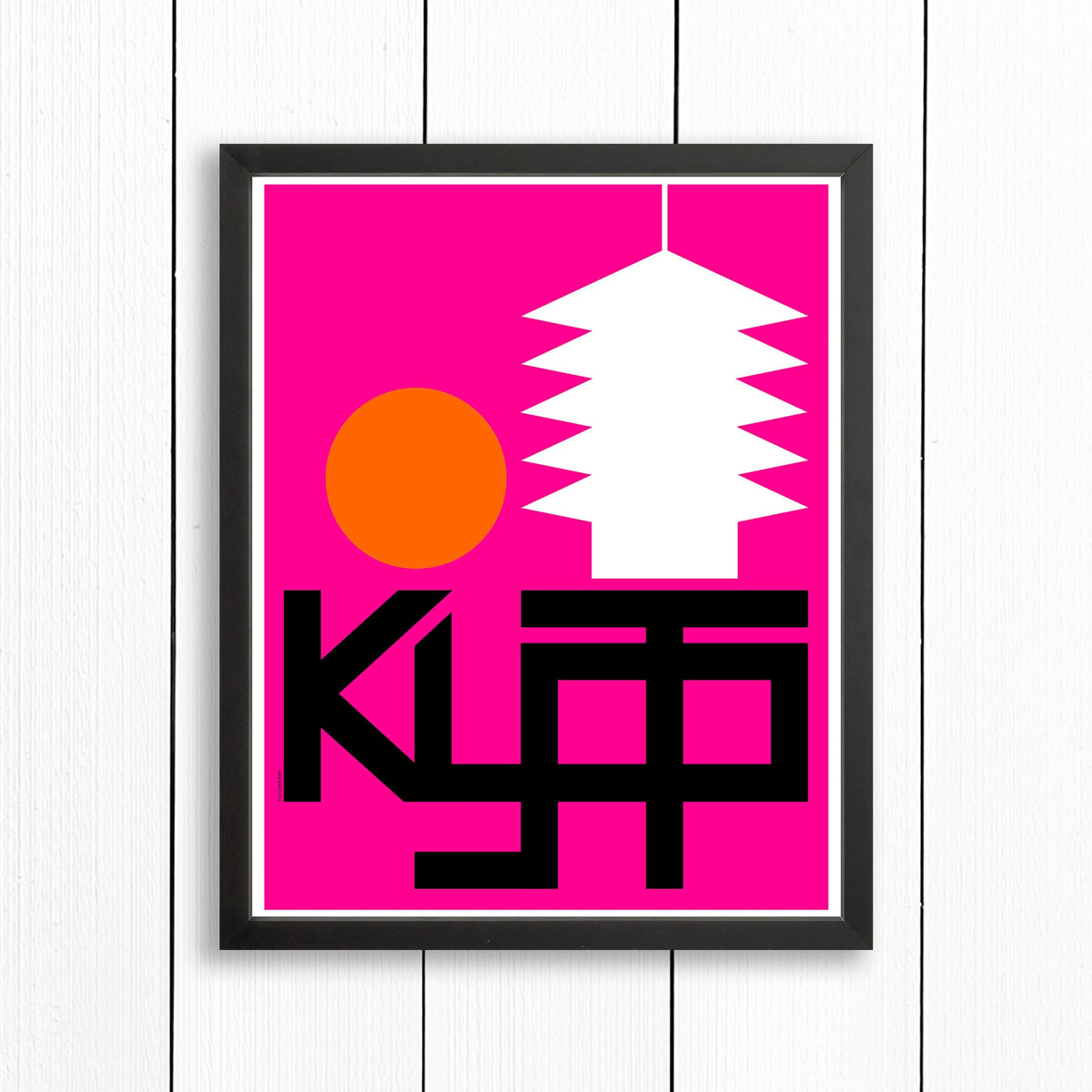 Kyoto / Print Color 16X20 Black Artwork