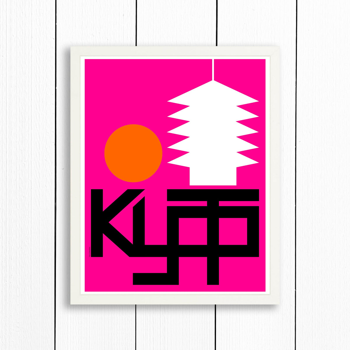 Kyoto / Print Color 16X20 White Artwork