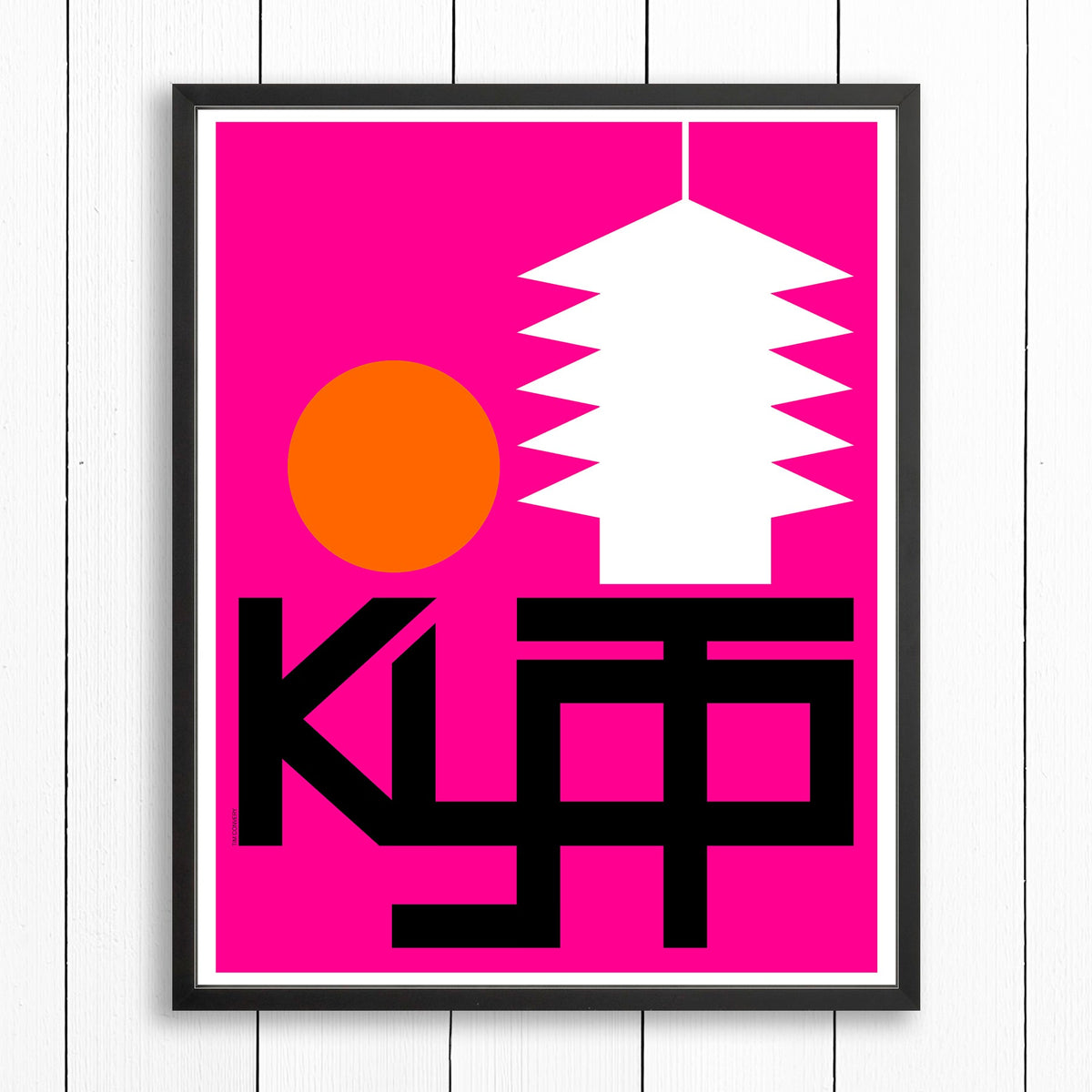 Kyoto / Print Color 24X30 Black Artwork